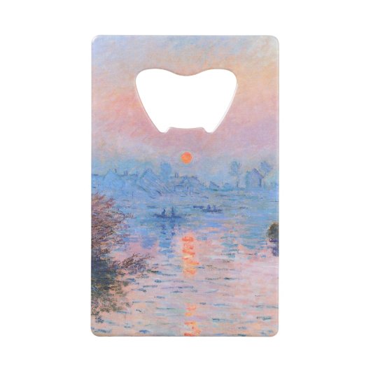 Sonnenuntergang an der Seine-Claude Monet Geldbeutel Flaschenöffner (Vorderseite)