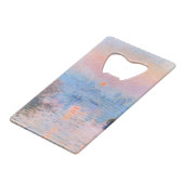 Sonnenuntergang an der Seine-Claude Monet Geldbeutel Flaschenöffner (Rückseite Schrägansicht)
