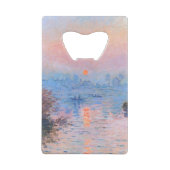 Sonnenuntergang an der Seine-Claude Monet Geldbeutel Flaschenöffner (Rückseite)