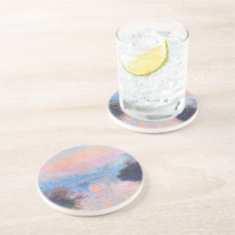 Sonnenuntergang an der Seine-Claude Monet Getränkeuntersetzer