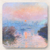 Sonnenuntergang an der Seine-Claude Monet Getränkeuntersetzer (Vorderseite)