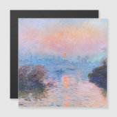 Sonnenuntergang an der Seine-Claude Monet Magnetkarte (Vorne/Hinten)