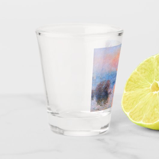 Sonnenuntergang an der Seine-Claude Monet Schnapsglas (Links)