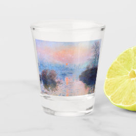 Sonnenuntergang an der Seine-Claude Monet Schnapsglas