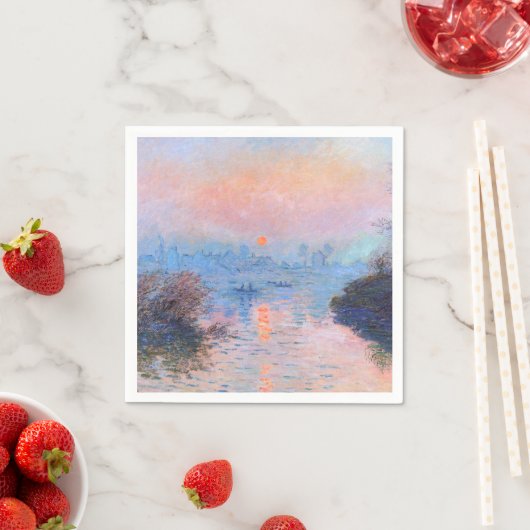 Sonnenuntergang an der Seine-Claude Monet Serviette (Beispiel)