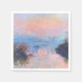 Sonnenuntergang an der Seine-Claude Monet Serviette