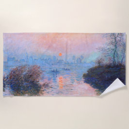 Sonnenuntergang an der Seine-Claude Monet Strandtuch