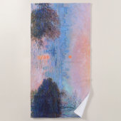 Sonnenuntergang an der Seine-Claude Monet Strandtuch (Vorderseite)