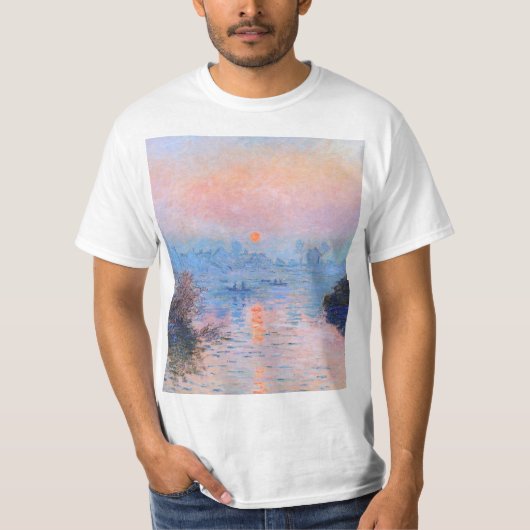 Sonnenuntergang an der Seine-Claude Monet T-Shirt (Vorderseite)