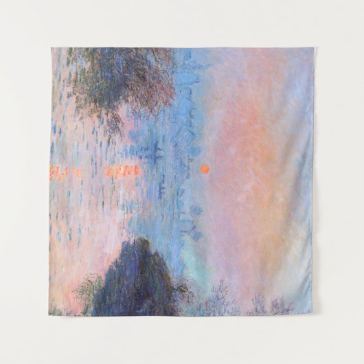 Sonnenuntergang an der Seine-Claude Monet Wandteppich (Vorderseite (Horizontal))