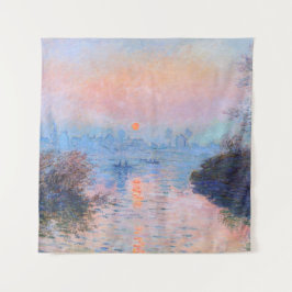 Sonnenuntergang an der Seine-Claude Monet Wandteppich