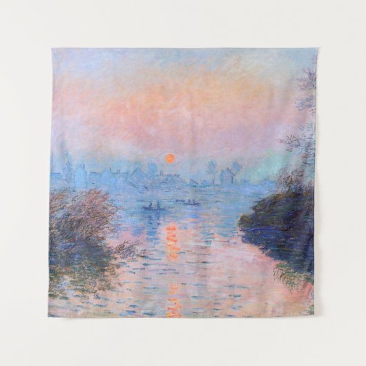 Sonnenuntergang an der Seine-Claude Monet Wandteppich (Vorderseite)