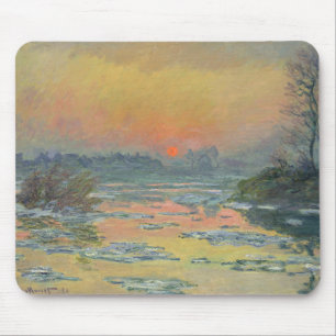 Sonnenuntergang an der Seine im Winter (Claude Mon Mousepad