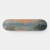 Sonnenuntergang an der Seine im Winter (Claude Mon Skateboard (Horizontal)
