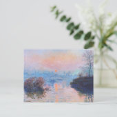 Sonnenuntergang an der Seine von Claude Monet Postkarte (Stehend Vorderseite)