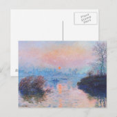 Sonnenuntergang an der Seine von Claude Monet Postkarte (Vorne/Hinten)