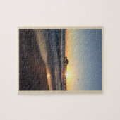 Sonnenuntergang an Santa Monica Pier Puzzle (Horizontal)