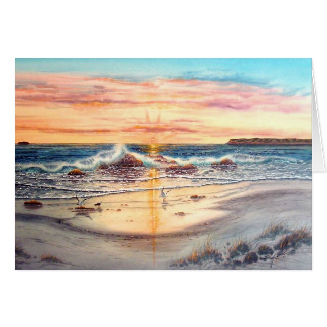 SONNENUNTERGANG AN SILVERSTRAND, CORONADO, (Vorderseite (Horizontal))