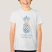 Sonnenuntergang Ananas Tri-Blend Shirt (Vorderseite)