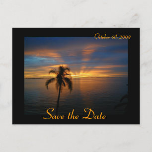 Sonnenuntergang Ankündigungspostkarte