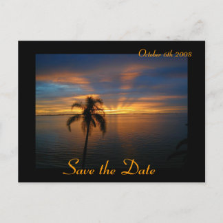 Sonnenuntergang Ankündigungspostkarte