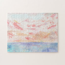 Sonnenuntergang Aquarell Puzzle
