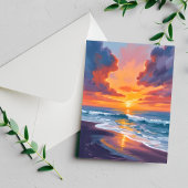Sonnenuntergang Aquarellbilder Postkarte