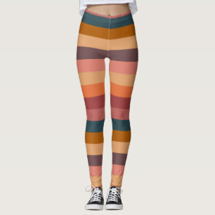 Sonnenuntergang Aquarellstreifen Leggings