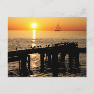 Sonnenuntergang Aruba Postkarte