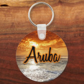 Sonnenuntergang Aruba Schlüsselanhänger (Vorderseite)