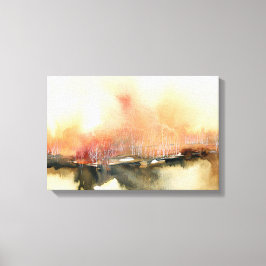 Sonnenuntergang Atmosphäre Orangenbraun Abstrakte  Leinwanddruck