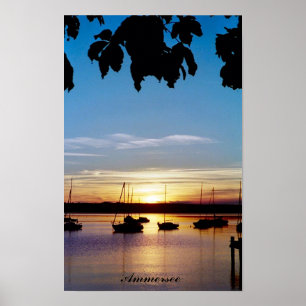 Sonnenuntergang auf Ammersee Poster