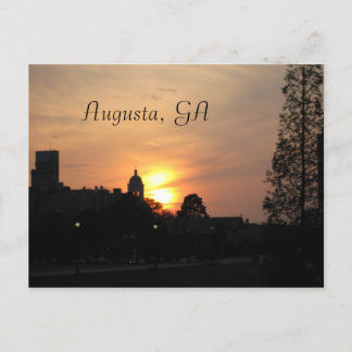 Sonnenuntergang auf Augusta, Augusta, GA Postkarte