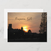 Sonnenuntergang auf Augusta, Augusta, GA Postkarte (Vorne/Hinten)