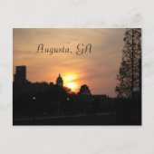 Sonnenuntergang auf Augusta, Augusta, GA Postkarte (Vorderseite)