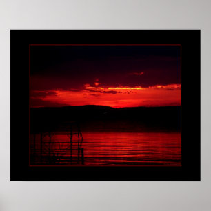 Sonnenuntergang auf Balaton Poster