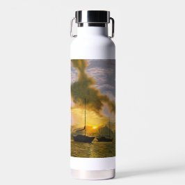 Sonnenuntergang auf Booten Wasserflasche Trinkflasche