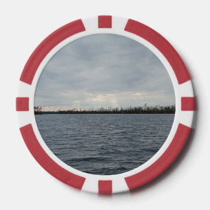 Sonnenuntergang auf Broad Creek Pokerchips