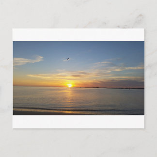 Sonnenuntergang auf Danksagung Feiertagspostkarte