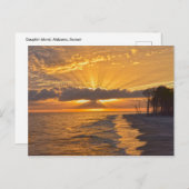 Sonnenuntergang auf Dauphin Island, Alabama Postkarte (Vorne/Hinten)