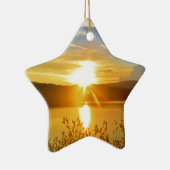 Sonnenuntergang auf dem Bergsee Arrowhead Keramikornament (Rechts)