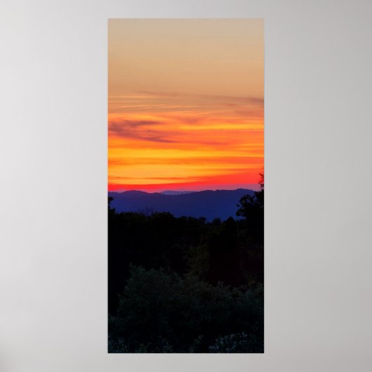Sonnenuntergang auf dem Blue Ridge Parkway Poster (Vorne)