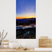 Sonnenuntergang auf dem Blue Ridge Parkway Poster (Küche)