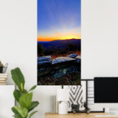 Sonnenuntergang auf dem Blue Ridge Parkway Poster (Heimbüro)