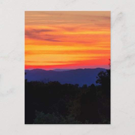Sonnenuntergang auf dem Blue Ridge Parkway Postkarte (Vorderseite)