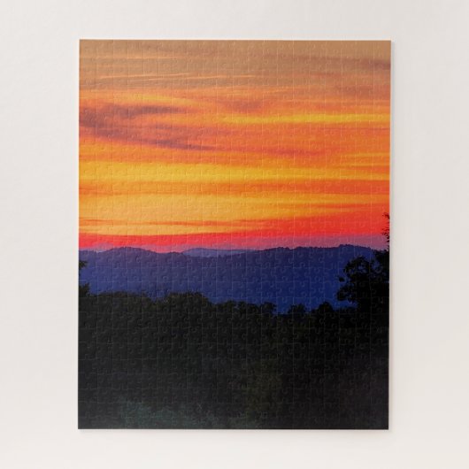 Sonnenuntergang auf dem Blue Ridge Parkway Puzzle (Vertikal)