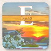 Sonnenuntergang auf dem Dach 2295 Getränkeuntersetzer (Vorderseite)