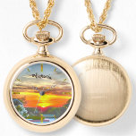 Sonnenuntergang auf dem Dach 2295 - Necklace Watch Armbanduhr<br><div class="desc">Malerei "Rooftop Sunset 2295" Sammlung Personalisieren Sie auf der Produktseite oder klicken Sie auf die Schaltfläche Anpassen für weitere Designoptionen. Entworfen und kreiert aus meinem Bild "Rooftop Sunset 2295" mit einem schönen Sonnenuntergang auf dem Dach auf der Plaza Marina in Puerto Vallarta, Mexiko. Matching Produkte sind in dieser Sammlung verfügbar....</div>