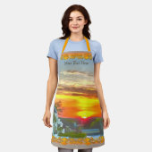 Sonnenuntergang auf dem Dach 2295 Schürze (Getragen)