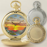 Sonnenuntergang auf dem Dach 2295 Taschenuhr<br><div class="desc">Malerei "Rooftop Sunset 2295" Kollektion Diese personalisierte Taschenuhr ist ein perfektes Geschenk, das die Zeit erleben wird. Dieses klassische Uhrwerk ist mit einem Außengehäuse aus hochwertiger Legierung präzise und mit japanischer Bewegung angetrieben. Machen Sie dies zu einem Geschenk, das in der Zeit abnimmt. Personalisieren Sie die Produktseite oder klicken Sie...</div>